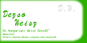 dezso weisz business card